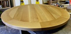 Custom Oak Barrel-Style Dining Table 5 small
