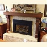 Rustic Fireplace Mantle Made From Reclaimed Cedar Lumber 1 small