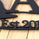 Airplane Propeller Hanging Metal Family Name, Established Year and House Number Sign 2 small