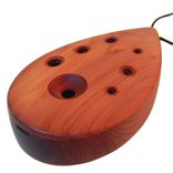Tear Drop Ocarina - Cedar Flute - Necklace, Oil & Bag Included 1 small