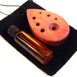 Tear Drop Ocarina - Cedar Flute - Necklace, Oil & Bag Included 2 small