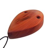 Tear Drop Ocarina - Cedar Flute - Necklace, Oil & Bag Included 3 small