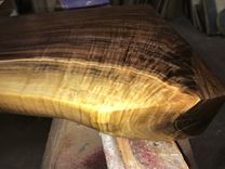 Hand Shaped Figured Black Walnut Mantel 2 small