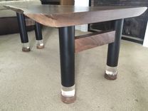 Rustic Modern Black Walnut Slab Coffee Table 1 small
