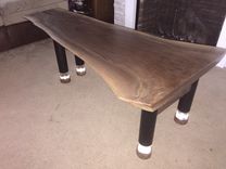 Rustic Modern Black Walnut Slab Coffee Table 2 small
