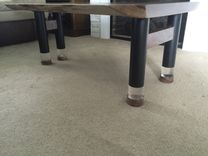 Rustic Modern Black Walnut Slab Coffee Table 3 small