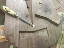 Figured Black Walnut Wall Art Letter 4 small