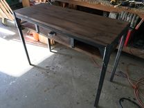 Industrial Square Tube Steel And Reclaimed Pine 1 small