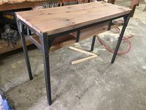 Industrial Square Tube Steel And Reclaimed Pine 3 small