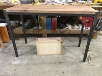 Industrial Square Tube Steel And Reclaimed Pine 4 small