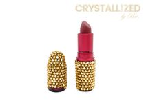 Crystallized Mac Lipstick Bling Makeup Genuine European Crystals Bedazzled Cosmetics 3 small
