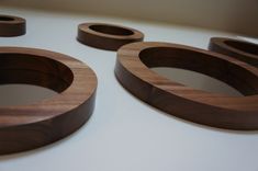 Round Wall Mirrors- Solid Walnut Set Of 6 Porthole Mirrors 2 small