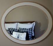Solid Wood Oval Wall Mirror 1 small