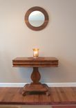 22" Solid Walnut Round Decorative Mirror 6 small