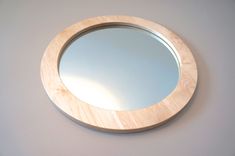 Solid Maple Wall Mirror-24" Round 4 small