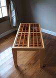Maple Coffee Table With Cherry Lattice Top 6 small