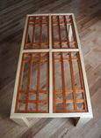 Maple Coffee Table With Cherry Lattice Top 8 small