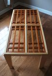 Maple Coffee Table With Cherry Lattice Top 1 small