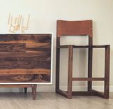 Leather Back Bar Stool 4 small