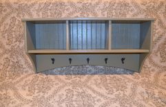 Custom Farmhouse Cubby Shelf With Oil Rubbed Bronze Hooks 2 small