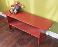 Antiqued Farmhouse Sitting Bench 6 small
