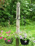Wrought Iron Double Plant Hanger 2 small