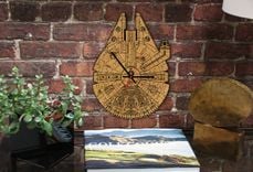 Millennium Falcon Laser-Cut Wooden Clock 1 small