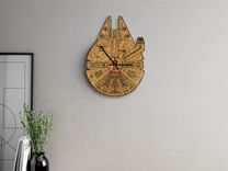 Millennium Falcon Laser-Cut Wooden Clock 3 small