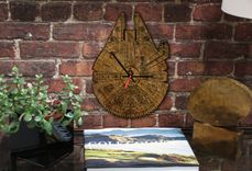 Millennium Falcon Laser-Cut Wooden Clock 2 small