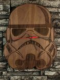Stormtrooper Laser-Cut Wooden Clock 2 small