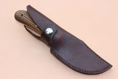 Firecreekforge.Com Handmade Custom Skinning Knife Bocote Wood Handle 4 small