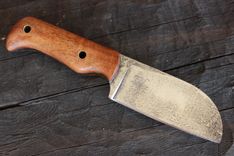 Firecreekforge.Com Hand Made Utility Chopper Knife Bushcraft Custom O1 Tool Steel 1 small