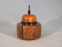 Palm Wood And Gabon Ebony Single Ring Box Asian Influence 1 small