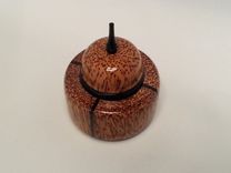 Palm Wood And Gabon Ebony Single Ring Box Asian Influence 5 small