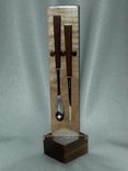 Vintage Cocktail Set With Stabilized Curly Maple Stand And Black Walnut Base 1 small
