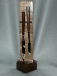 Vintage Cocktail Set With Stabilized Curly Maple Stand And Black Walnut Base 2 small