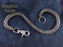 Wallet Chain - Black Or Silver Fullpersian Foxtail - Stainless Steel Square Wire 3 small