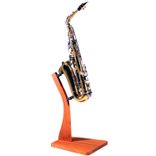 Wooden Saxophone Floor Stand For Alto And Tenor Sax - Mahogany, Walnut, Maple Or Cherry 1 small