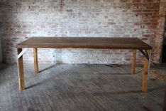 Chestnut And Steel Dining Table 5 small