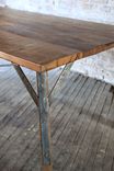 Chestnut And Steel Dining Table 3 small