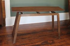 Mid-Century Influenced Solid Walnut Table 2 small