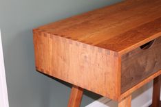 Solid Wood Campaign Desk 2 small