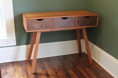 Solid Wood Campaign Desk 1 small
