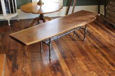 Industrial Walnut Slab Table 5 small