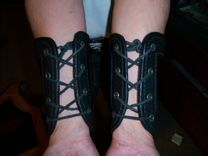 Custom Black Three Brass Ring Bracers 9 small