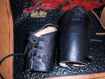 Kid Bracers In A Variety Of Designs Colors And Leather Types. 1 small
