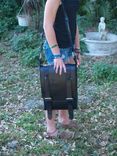 Messenger Bag Black And Blue With Butterfly's 3 small