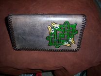 Celtic Design Leather Check Book 1 small