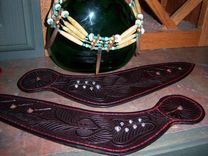 Cowgirl Traditional Western Spur Leathers With Bling-(Spurs Not Included) 3 small