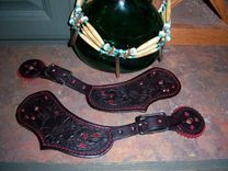 Cowgirl Traditional Western Spur Leathers With Bling-(Spurs Not Included) 2 small